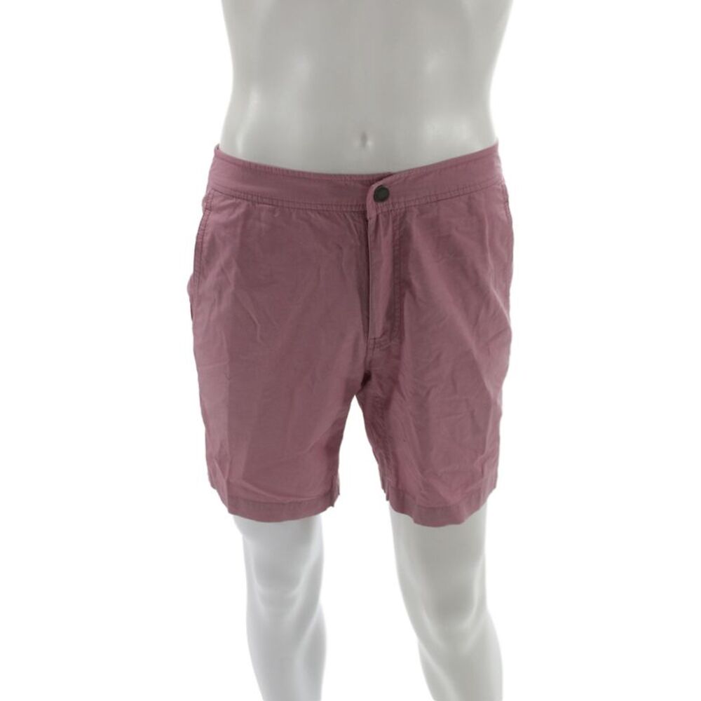 ONIA Mens Cotton Blend Classic Swim Trunks Pink Size 30